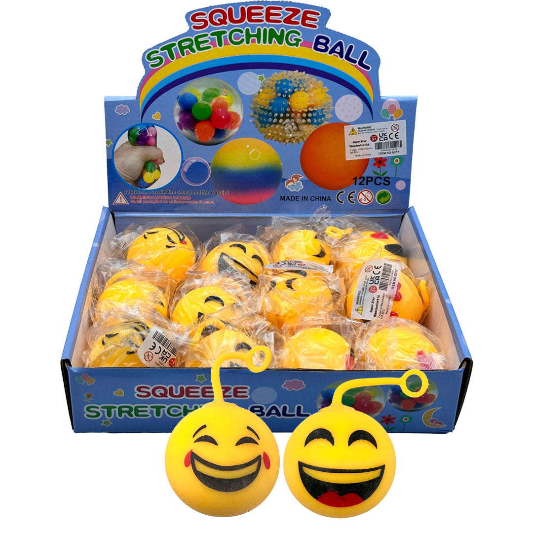 S217 Squishy Emoji Face Yellow (Box Of 12)