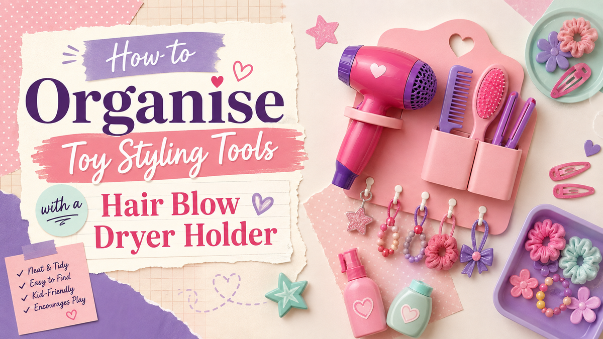 How to Organise Toy Styling Tools with a Hair Blow Dryer Holder