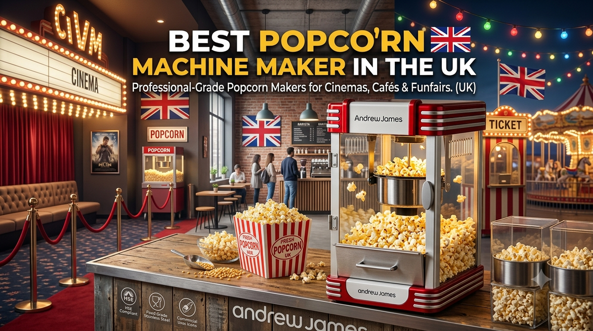 Popcorn Machine Maker for UK Cinemas, Cafés and Funfairs