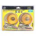 0809-2192 2-Pack Ratchet Straps – 5m x 25mm Polyester & Iron, 250kg Capacity