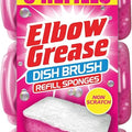 Eg137 12 Pack Elbow Grease Pink Dish Brush Refill 3Pk