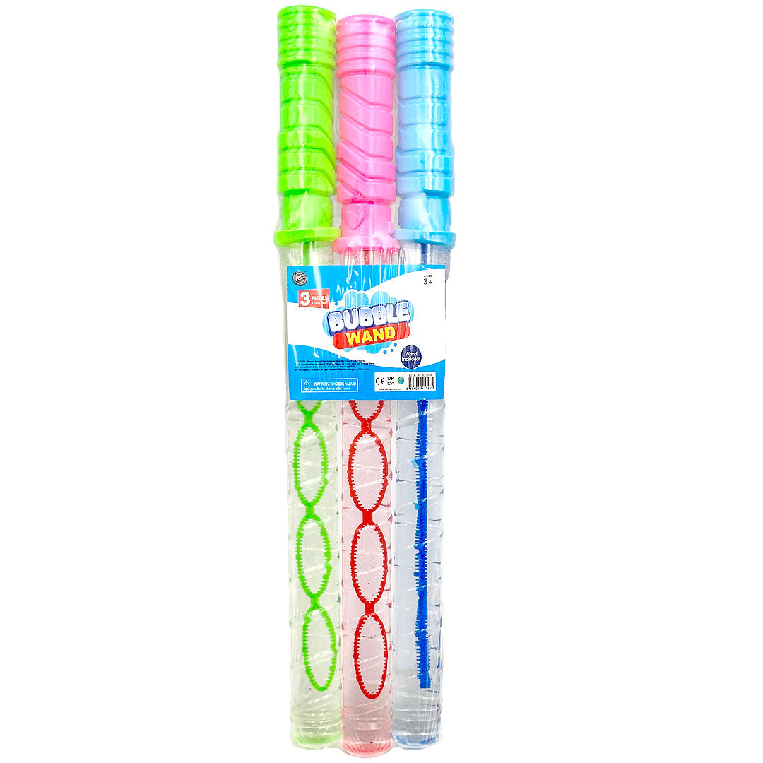 HS-3809 3pk Bubble Wands (Pack of 8)