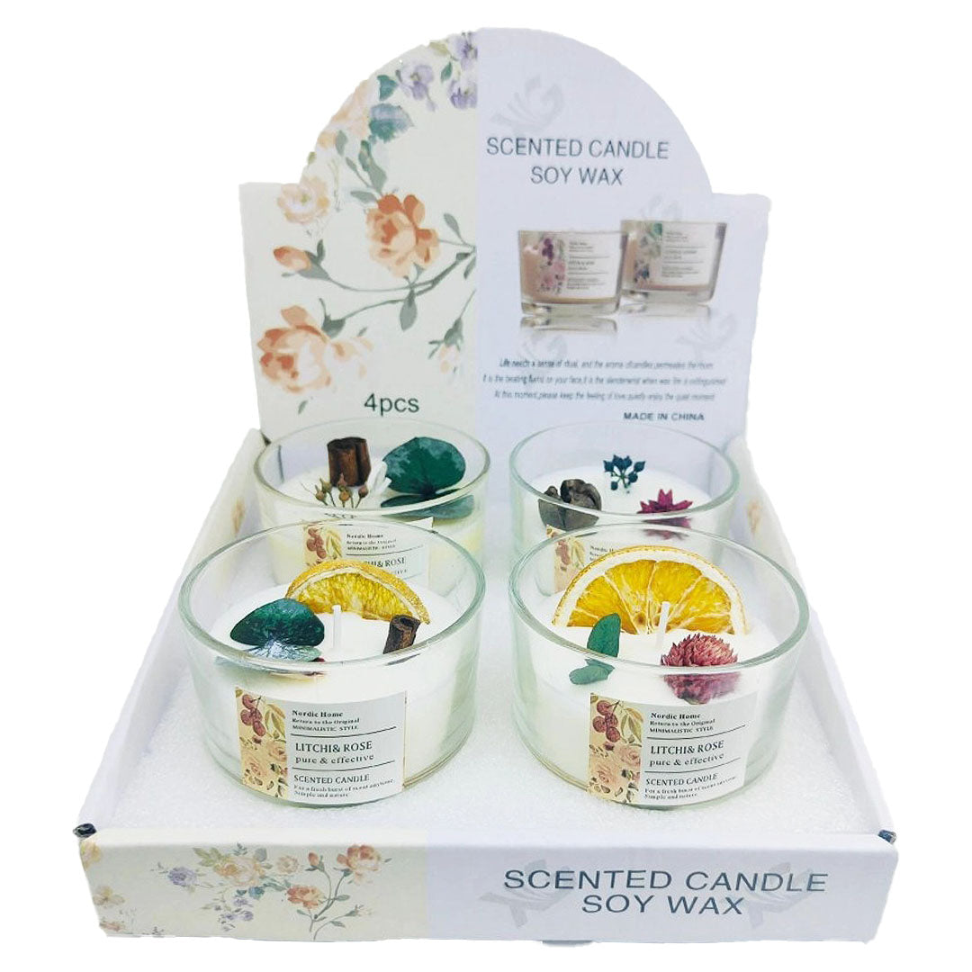 HS-72701 Litchin Rose Scented Candle Soy Wax