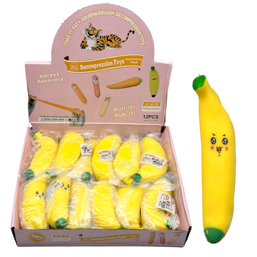 PU-03 Kids Squishy Banana Toy (Box of 12)