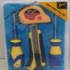 0809-H08 4-Piece Hand Tool Set – Utility Knife, Screwdrivers & Measuring Tape